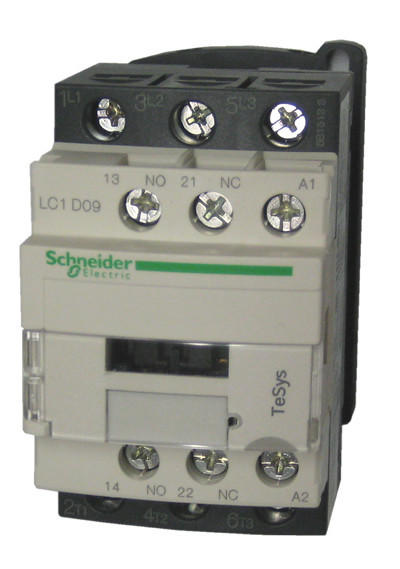 GROUPE SCHNEIDER LC1-D09-G7  CONTACTOR 25AMP 3POLE 120VAC 1NO/1NC AUXILIARY