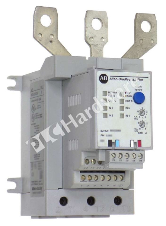 ALLEN BRADLEY 592-EC2DD SOLID STATE OVERLOAD RELAY,INTEGRATED I/O, 4 INPUTS 2 OUTPUTS, LOW-LEVEL GROUND FAULT PROTECTION, PTC THERMISTOR MONITORING,9-45A ALLEN BRADLEY 592-EC2DD SOLID STATE OVERLOAD RELAY,INTEGRATED I/O, 4 INPUTS 2 OUTPUTS, LOW-LEVEL GROUND FAULT PROTECTION, PTC THERMISTOR MONITORING,9-45A