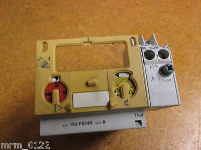ALLEN BRADLEY 190-P024R TRIP UNIT WITH RELAY CONTACT - 1 N.O. AND 1 N.C., 1.6 - 2.4 THERMAL / 20 - 35 MAGNETIC TRIP