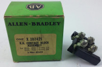 ALLEN BRADLEY X-107421 CONTACT BLOCK FOR BUL 200-700 TYPE EX-BX 2POLE RH