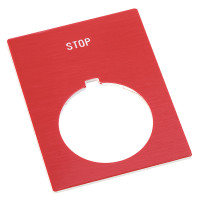 ALLEN BRADLEY 800H-W371 30 MM PB STANDARD RED STOP LEGEND PLATE