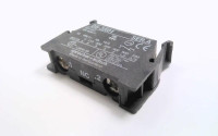 ALLEN BRADLEY 800E-3X01V 22.5MM PB LATCH MOUNT CONTACT BLOCK, 3 ACROSS, 1 N