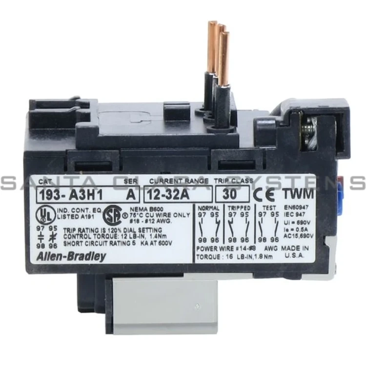 ALLEN BRADLEY 193-A3H1 OVERLOAD RELAY 12-32AMP ALLEN BRADLEY 193-A3H1 OVERLOAD RELAY 12-32AMP
