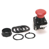 ALLEN BRADLEY 800H-FRXJT6A1 30.5MM TYPE 4/4X/13 2 POS. PB-NON-ILLUM., JUMBO HD PUSH-PULL W/ TWIST TO REL., RED, 1 NCLB-1 NO