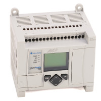 ALLEN BRADLEY 1763-L16BWA MICROLOGIX 1100, 120/240V AC POWER, (10) 24V DC DIGITAL INPUTS, (2) 10V ANALOG INPUTS, (6) RELAY OUTPUTS