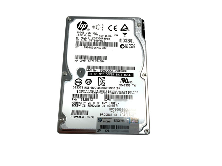 537809-B21 HP 300GB 10K 6G 2.5" SAS DP HDD-SEALED SPARES 537809-B21 HP 300GB 10K 6G 2.5" SAS DP HDD-SEALED SPARES