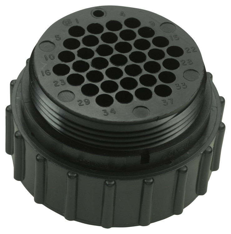 AMP 206150-1 CIR CONNECTOR, PLUG, SIZE 23, 37POS, FREE HANGING; CONNECTOR TYPE:CIRCULAR INDUSTRIAL; CONNECTOR BODY MATERIAL:THERMOPLASTIC; GENDER:PLUG; CONTACT GEN
