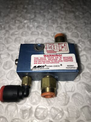 ALADCO INC 50-32-01 CLEAN-CHECK VALVE 10-32 UNF WITH OVERRIDE