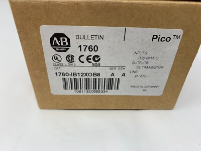 ALLEN BRADLEY 1760-IB12XOB8 EXPANSION MODULE, 12 DIGITAL INPUTS, 8 TRANSISTOR OUTPUTS, 24V DC ALLEN BRADLEY 1760-IB12XOB8 EXPANSION MODULE, 12 DIGITAL INPUTS, 8 TRANSISTOR OUTPUTS, 24V DC