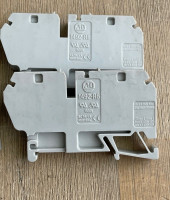 ALLEN BRADLEY 1492-R6 SINGLE CKT SCREWLESS TERM. BLK., 6MM MAX. WIRE, FEED THROUGH BLOCK, GRAY,