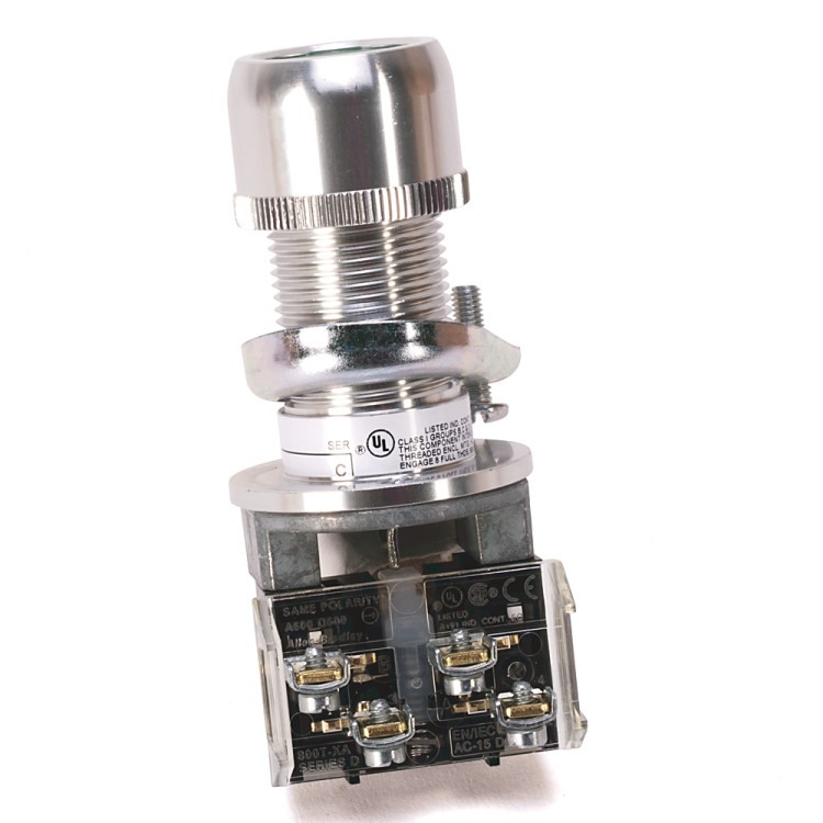 ALLEN BRADLEY 800H-AP2 HAZARDOUS LOCATION TYPE 7 9 MOMENTARY CONTACT PB, NON-ILLUMINATED., STANDARD BARREL LENGTH, FLUSH HEAD, BLACK, NO CONTACTS ALLEN BRADLEY 800H-AP2 HAZARDOUS LOCATION TYPE 7 9 MOMENTARY CONTACT PB, NON-ILLUMINATED., STANDARD BARREL LENGTH, FLUSH HEAD, BLACK, NO CONTACTS