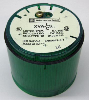 GROUPE SCHNEIDER XVA-C331 STACK LIGHT STEADY GREEN LENS NO LAMP 240VAC/DC GROUPE SCHNEIDER XVA-C331 STACK LIGHT STEADY GREEN LENS NO LAMP 240VAC/DC