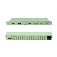 16*E1+10/100M Ethernet PDH, 1U 19” RACK, AC+DC, 20km,SC