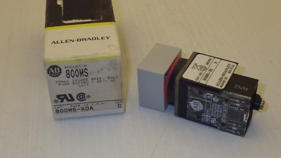 ALLEN BRADLEY 800MS-XOA PUSHBUTTON MOMENATARY NO LEGEND/COLOR CAP 1NO/1NC