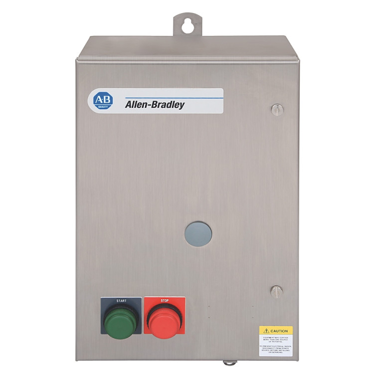 ALLEN BRADLEY 509-AJB NEMA FULL VOLTAGE NON-REVERSING STARTER,SIZE 0,460-480V 60HZ,TYPE 3R/12, DUSTTIGHT, PAINTED METAL, EXTERNAL RESET, DOOR SCREW FASTENER, WITH EUTECTIC ALLOY OVERLOAD RELAY ALLEN BRADLEY 509-AJB NEMA FULL VOLTAGE NON-REVERSING STARTER,SIZE 0,460-480V 60HZ,TYPE 3R/12, DUSTTIGHT, PAINTED METAL, EXTERNAL RESET, DOOR SCREW FASTENER, WITH EUTECTIC ALLOY OVERLOAD RELAY
