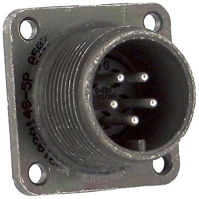 AMPHENOL MS3102A14S-5P MS/STANDARD CYLINDRICAL MIL-C-5015 SERIES 3102A SOLID SHELL BOX MOUNT RECEPTACLES, STRAIGHT BODY STYLE, SOLDER TERMINATION, 14S SHELL SIZE, 14S-5 INSE AMPHENOL MS3102A14S-5P MS/STANDARD CYLINDRICAL MIL-C-5015 SERIES 3102A SOLID SHELL BOX MOUNT RECEPTACLES, STRAIGHT BODY STYLE, SOLDER TERMINATION, 14S SHELL SIZE, 14S-5 INSE