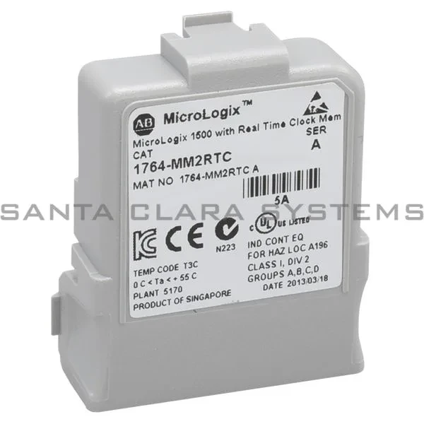 ALLEN BRADLEY 1764-MM2RTC MICROLOGIX 1500 (16K) MEMORY MODULE WITH REAL TIME CLOCK ALLEN BRADLEY 1764-MM2RTC MICROLOGIX 1500 (16K) MEMORY MODULE WITH REAL TIME CLOCK