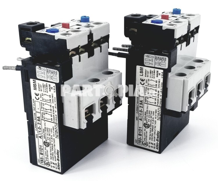 ALLEN BRADLEY 193-B1D1 OVERLOAD RELAY 1.0-2.9AMP