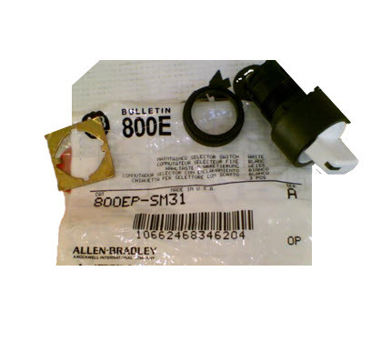 ALLEN BRADLEY 800EP-SM31 22.5MM 3 POS. SEL. SWITCH OPERATOR, NON-ILLUM., RD. PLAS. (IP66, 4/4X/13), STD. KNOB, MAINT., WHT. KNOB / BLK. INSERT ALLEN BRADLEY 800EP-SM31 22.5MM 3 POS. SEL. SWITCH OPERATOR, NON-ILLUM., RD. PLAS. (IP66, 4/4X/13), STD. KNOB, MAINT., WHT. KNOB / BLK. INSERT