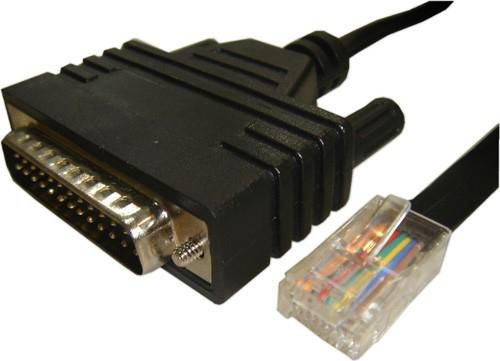 Straight serial cable - RJ45 to DB25 male Straight serial cable - RJ45 to DB25 male