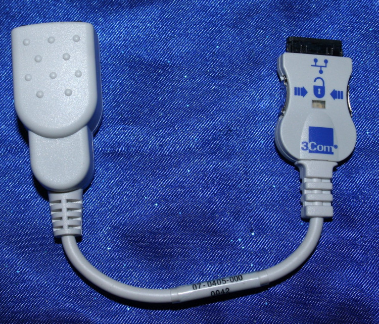 3COM 07-0405-000 ETHERNET DONGLE CABLE 10BASE