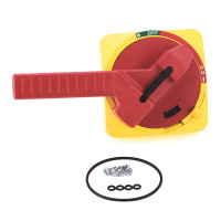 ALLEN BRADLEY 194R-HM4E-N1 OPERATING HANDLE, 90 DEG. ROTATED ORIENTATION WITH DEFEATER, RED/YELLOW, NEMA TYPE 3R/3/12/4/4X - IP66