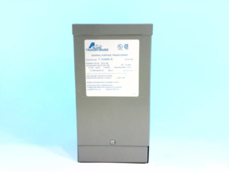 ACME ELECTRIC T-3-53041-S DISTRIBUTION TRANSFORMER 120 X 240 PRIMARY VOLTS 120/240 SECONDARY VOLTS - FOUR WINDINGS SINGLE PHASE, 60 HZ