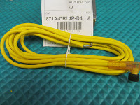 ALLEN BRADLEY 871A-CRL4P-D5 CORDSET MICRO 90DEGREE 3P 4PIN W/LED PNP 5M CABLE