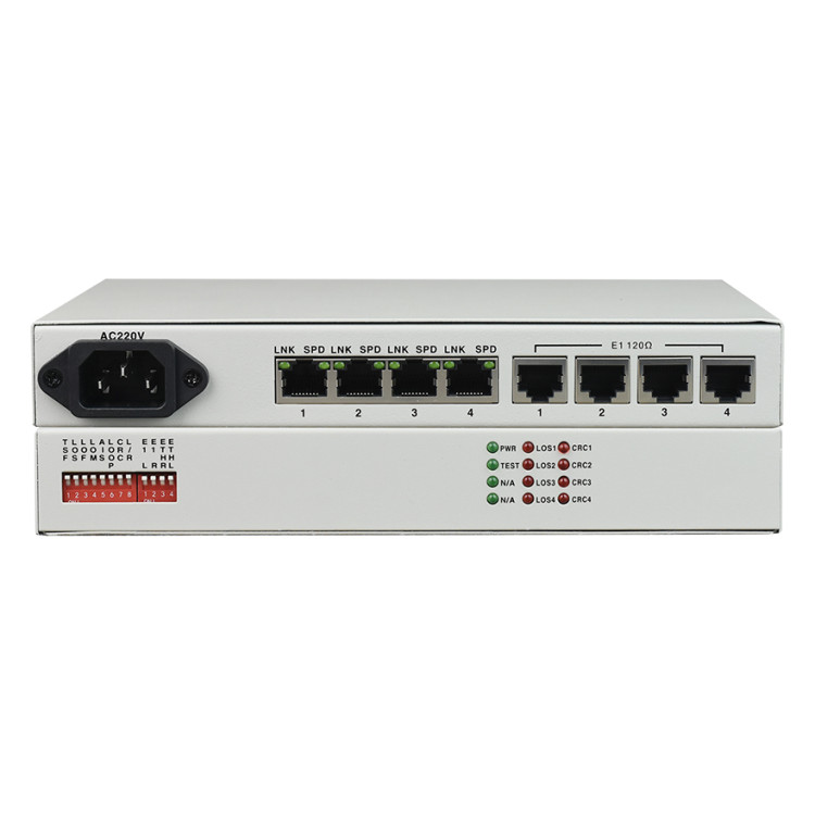 4 10/100M Ethernet to 4?E1 bridge, AC220V or DC-48V optional 4 10/100M Ethernet to 4?E1 bridge, AC220V or DC-48V optional