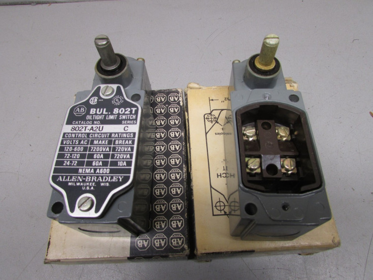 ALLEN BRADLEY 802T-A2U SWITCH,LIMIT 600V AC MAX 10 AMP MAX ALLEN BRADLEY 802T-A2U SWITCH,LIMIT 600V AC MAX 10 AMP MAX