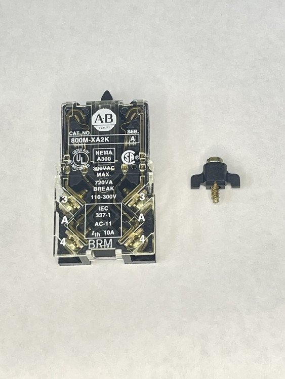 ALLEN BRADLEY 800M-XA2K BLOCK,STANDARD CONTACT 300V AC MAX 10 AMPS