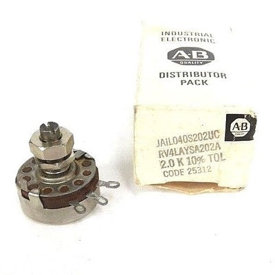 ALLEN BRADLEY JAIL040S202UC POTENTIOMETER 2K-OHM 10% TOLERANCE TYPE J ALLEN BRADLEY JAIL040S202UC POTENTIOMETER 2K-OHM 10% TOLERANCE TYPE J