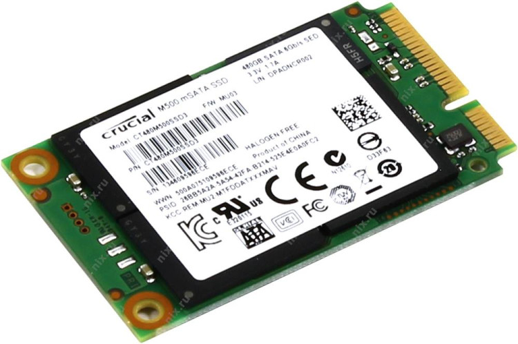 Винчестер SSD Crucial mSATA 480Gb CT480M500SSD3 Винчестер SSD Crucial mSATA 480Gb CT480M500SSD3