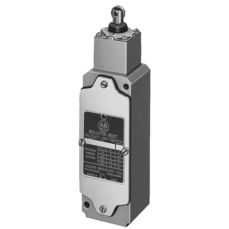 ALLEN BRADLEY 802T-DT LIMIT SWITCH, NEMA TYPE 4 AND 13 OILTIGHT CONSTRUCTION, NON-PLUG-IN, TOP PUSH ROLLER, 4-CIRCUIT, WHOLE SWITCH ALLEN BRADLEY 802T-DT LIMIT SWITCH, NEMA TYPE 4 AND 13 OILTIGHT CONSTRUCTION, NON-PLUG-IN, TOP PUSH ROLLER, 4-CIRCUIT, WHOLE SWITCH