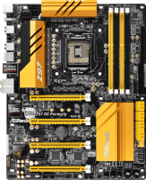 MB ASRock Z97 OC FORMULA LGA1150 Z97 4xPCI-E HDMI GbLAN SATA RAID ATX 4DDR-III. 6x USB 3.0, 4x USB 2.0 Система охлаждения на основе тепловых трубок, Зарядка USB устройств (iPod, iPhone и т.д.),