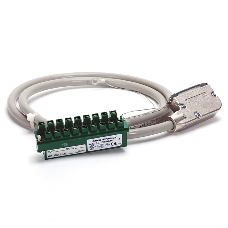 ALLEN BRADLEY 1492-ACABLE005C PRE-WIRED CABLE FOR ANALOG I/O MODULES, CABLE TYPE C, 9 TWISTED PAIR (1 PAIR NOT CONNECTED TO I/O MODULE), 22 AWG, W/ 1746-RT25G CONNECTOR, 0.5 METER (1.64 FEET) ALLEN BRADLEY 1492-ACABLE005C PRE-WIRED CABLE FOR ANALOG I/O MODULES, CABLE TYPE C, 9 TWISTED PAIR (1 PAIR NOT CONNECTED TO I/O MODULE), 22 AWG, W/ 1746-RT25G CONNECTOR, 0.5 METER (1.64 FEET)