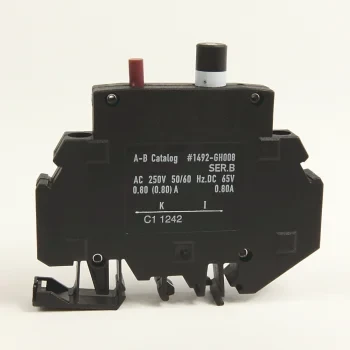 ALLEN BRADLEY 1492-GH-005 MINIATURE CIRCUIT BREAKER IEC/EN 60934 (UL 1077 - SUPPLEMENTARY PROTECTOR), PUSH-TO-SET MECHANISM, 1-POLE, 0.5 A ALLEN BRADLEY 1492-GH-005 MINIATURE CIRCUIT BREAKER IEC/EN 60934 (UL 1077 - SUPPLEMENTARY PROTECTOR), PUSH-TO-SET MECHANISM, 1-POLE, 0.5 A