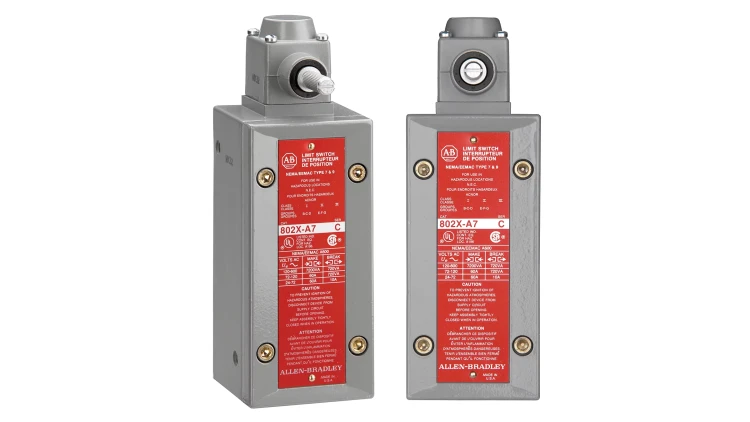 ALLEN BRADLEY 802X-AM4 LIMIT SWITCHES, LEVER TYPE, MAINTAINED CONTACT, WATERTIGHT OR HAZARDOUS LOCATION SWITCHES, NEMA 4, CLOCK-/COUNTERCLOCKWISE, 2 CIRCUIT, TRAVEL TO OPERATE 70 DEG, 3TRAVEL TO RESET 5 DEG, TORQUE TO OP. 0.25 NM, NEMA 4 ALLEN BRADLEY 802X-AM4 LIMIT SWITCHES, LEVER TYPE, MAINTAINED CONTACT, WATERTIGHT OR HAZARDOUS LOCATION SWITCHES, NEMA 4, CLOCK-/COUNTERCLOCKWISE, 2 CIRCUIT, TRAVEL TO OPERATE 70 DEG, 3TRAVEL TO RESET 5 DEG, TORQUE TO OP. 0.25 NM, NEMA 4