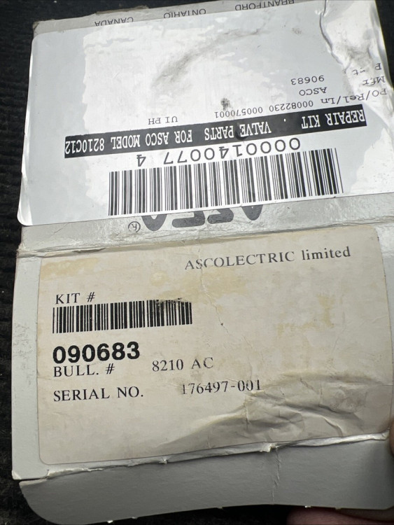 ASCO 90683 REBUILD KIT 8210 AC