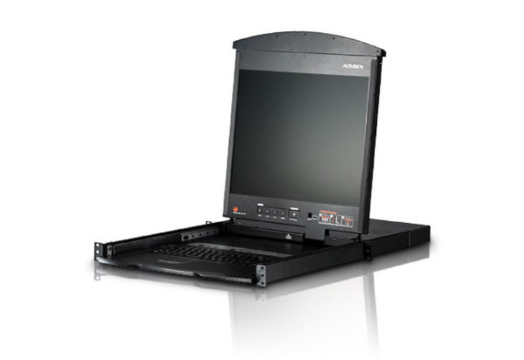 KVM-коммутатор 8P CAT-5 DUAL RAIL LCD KVM-коммутатор 8P CAT-5 DUAL RAIL LCD