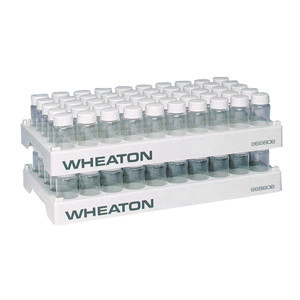 WHITE PLASTIC VIAL RACKS 28-1MM I.D 50 WELLS WHITE PLASTIC VIAL RACKS 28-1MM I.D 50 WELLS