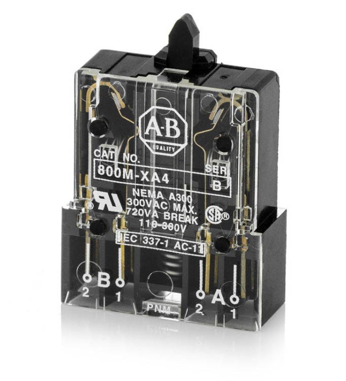 ALLEN BRADLEY 800M-XA4 CONTACT BLOCK 300VAC 2NC QUICK CONNECT TERMINALS ALLEN BRADLEY 800M-XA4 CONTACT BLOCK 300VAC 2NC QUICK CONNECT TERMINALS