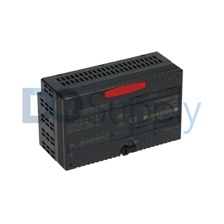 FANUC IC200MDL330 VERSAMAX DISCRETE OUTPUT MODULE, OUTPUT 120VAC 0.5A PER PT ISOLATED 16PT FANUC IC200MDL330 VERSAMAX DISCRETE OUTPUT MODULE, OUTPUT 120VAC 0.5A PER PT ISOLATED 16PT