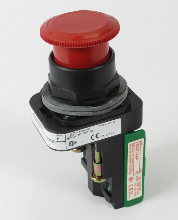 ALLEN BRADLEY 800H-FRXT6AP 30.5MM TYPE 4/4X/13 2 POS. PB-NON-ILLUM., PUSH-PULL / TWIST TO RELEASE, RED, 1 N.O. - 1 N.C. SEALED SWITCH ALLEN BRADLEY 800H-FRXT6AP 30.5MM TYPE 4/4X/13 2 POS. PB-NON-ILLUM., PUSH-PULL / TWIST TO RELEASE, RED, 1 N.O. - 1 N.C. SEALED SWITCH