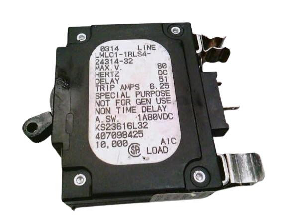 AIRPAX LMLC1-1RLS4-24314-3 CIRCUIT BREAKER 37.5AMP 1POLE 80VDC AIRPAX LMLC1-1RLS4-24314-3 CIRCUIT BREAKER 37.5AMP 1POLE 80VDC