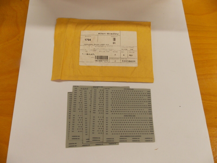 ALLEN BRADLEY 1794-LBL TERMINAL BASE LABEL KIT, 5 PCS