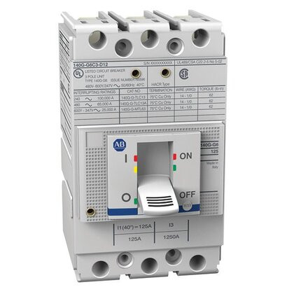 ALLEN BRADLEY 140U-G2C3-C90 MOLDED CASE CIRCUIT BREAKER, G-FRAME (UP TO 100A), 20.29 KA, , RATED CURRENT 90A