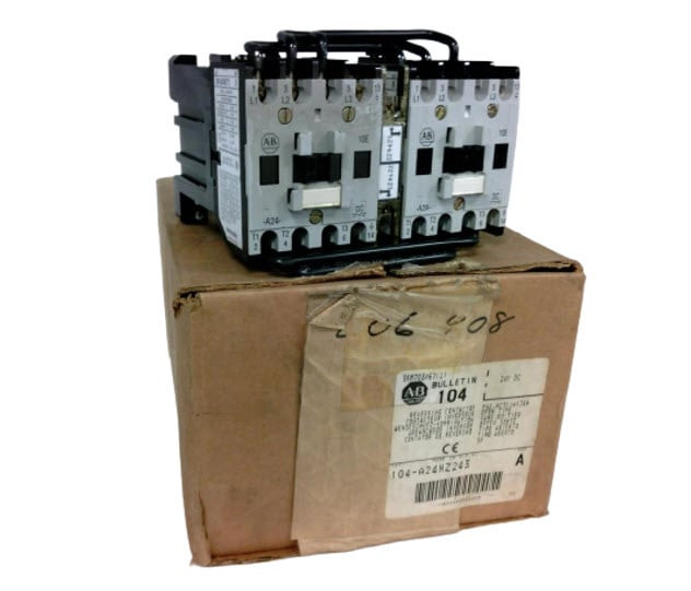 ALLEN BRADLEY 104-A24NZ243 CONTACTOR REVERSING 24AMP 3POLE 24V ALLEN BRADLEY 104-A24NZ243 CONTACTOR REVERSING 24AMP 3POLE 24V