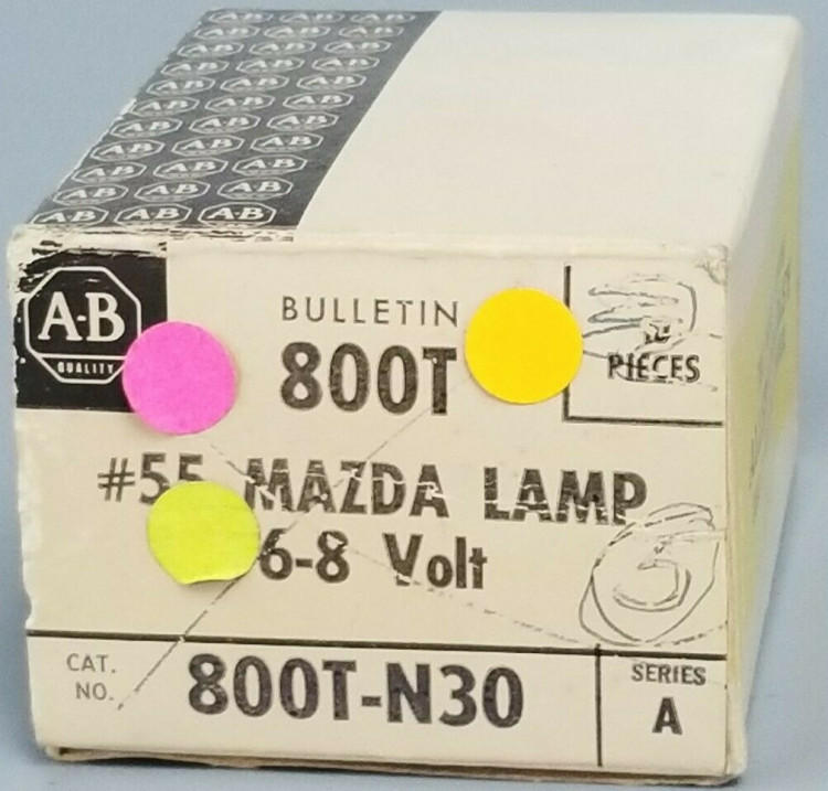 ALLEN BRADLEY 800T-N30 LAMP,INCANDESCENT6.3V 0.9 WATTS ALLEN BRADLEY 800T-N30 LAMP,INCANDESCENT6.3V 0.9 WATTS