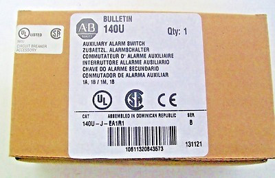 ALLEN BRADLEY 140U-J-EA1R1 AUXILIARY / ALARM COMBINATION (AX/AL) (1) 1A - 1B AND (1) 1M (MAKE)-1B (BREAK)